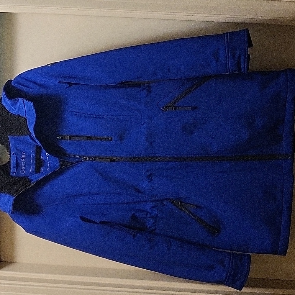 A beautiful blue jacket.